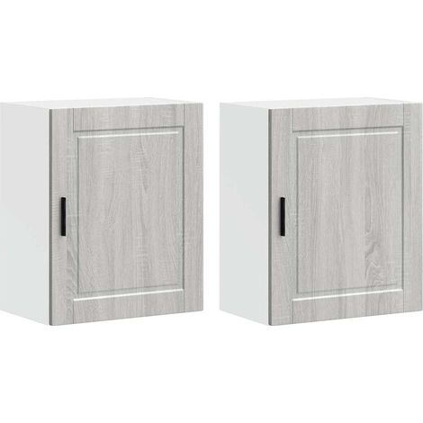 Maison Exclusive - Armoires murales de cuisine 2 pcs Porto sonoma gris