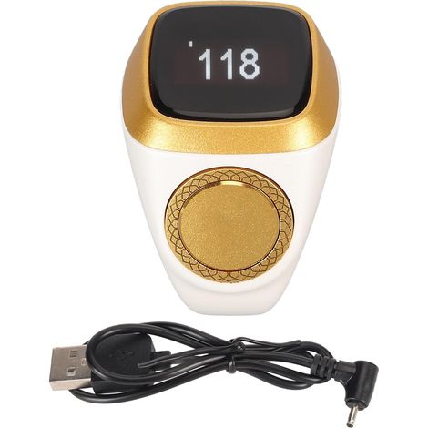 1 Anneau de comptage, Compteur de doigts, écran 0.49in, Bluetooth 5.1, vibration, pour prière