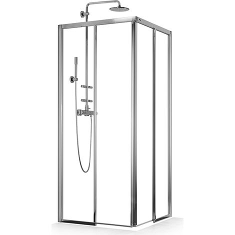Drive 1.0 Eckeinstieghälfte 2-tlg. links 100x200cm Glas H1, cenit-chrom
