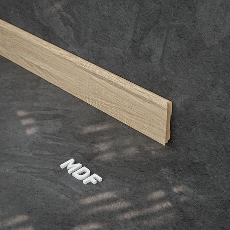 Plinthe MDF 2 m - Chêne Naturel - Lot de 5 - 70 x 10 mm