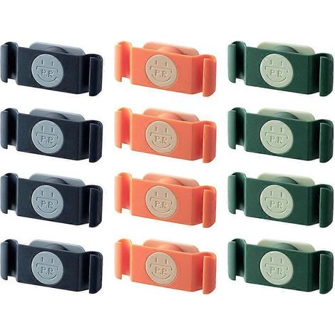 12 pièces Organisateur de câbles sans perçage pour appareils électroménagers, support de câble, enrouleur de fil-8.5X3CM (1/3)