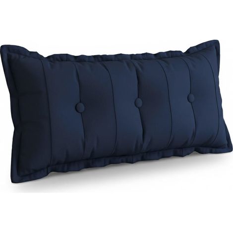 Oreiller de soutien lombaire rectangulaire - Bleu marine 160 cm (1/5)