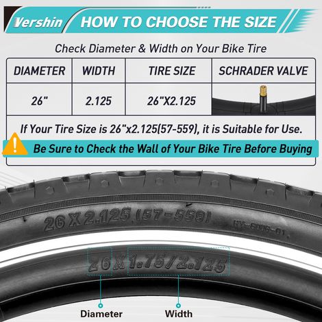 Bicycle tire set, inner and outer tubes, 262.125, mountain bike tires, wear-resistant off-road tires. (1/4)