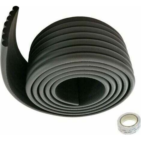 Rouleau en mousse universel 200 cm x 80 mm x 8 mm d'épaisseur Protection de sécurité en mousse antichoc pour kits bébé/enfants. Protection contre les chocs à usage général, souple et flexible, noir, n (1/5)