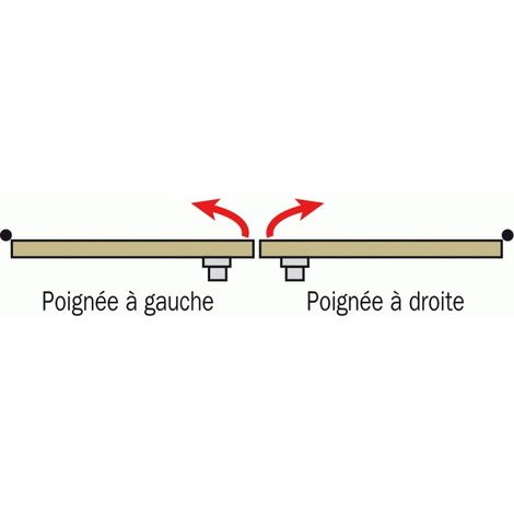 Crémone pompier en applique à poignée rotative et tringle finition blanc droite pour menuiserie bois, aluminium ou PVC - LA CROISÉE DS (1/3)