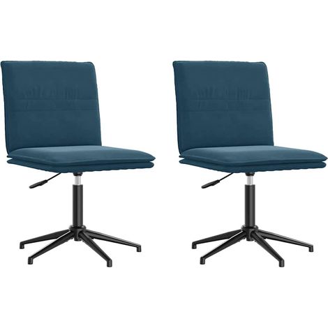 Maison Exclusive - Esszimmerstühle 2 Stk. Blau Samt