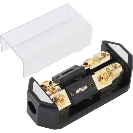 Boîtier porte-fusible 2 voies 100A, entrée 1x0GA sortie 2x4GA, bloc de distribution pour modification audio autoradio voiture (1/5)