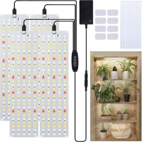 Plant lamp LED full spectrum 135 LEDs x 4 pieces plant light for indoor plants seeds growth light growth lamp for plants with timer 10 brightness levels MUMU (1/4)