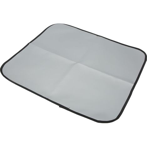 Couverture ignifuge en fibre de verre silicone grise, coins arrondis, pour pique-nique, camping et randonnée (1/5)