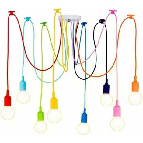 royaluxe -Coul déesse fl lustre dispersé longue araignée lampe personnalité mode lampe décorative lampe de restaurant (1/4)
