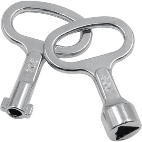 Lot de 2 clés triangulaires en métal pour compteurs de gaz, d'eau et d'électricité (1/5)