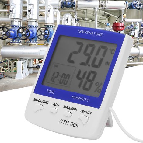 Digitales Thermometer und Hygrometer CTH-609, geeignet für den Heimgebrauch, Apotheken und die Landwirtschaft (elektronisches Wandthermometer) (1/5)