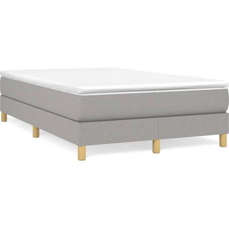 Maison Exclusive - Boxspringbettgestell Hellgrau 120x200 cm Stoff