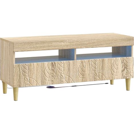 LED-TV-Schrank Sonoma-Eiche Holzwerkstoff vidaXL (1/5)