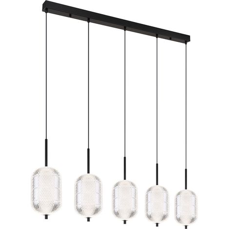 Globo - lampada a sospensione - Kurius - nero - vetro - grande