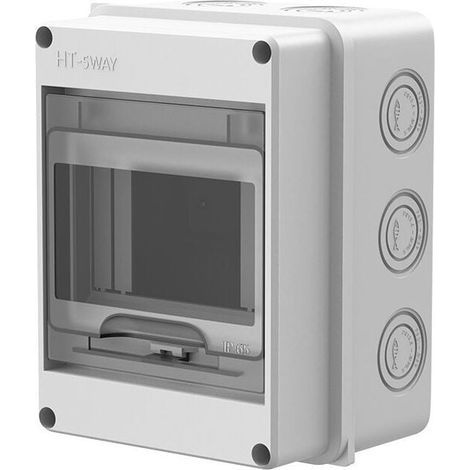 Coffret Electrique Etanche, IP65 5-MODULES Ableaux à Disjoncteurs éLectriques Boitier, Etanche Electrique Exterieur, Armoire de Contrôle, Boitier de Jonction pour Utilisation à l'extérieur (1/4)