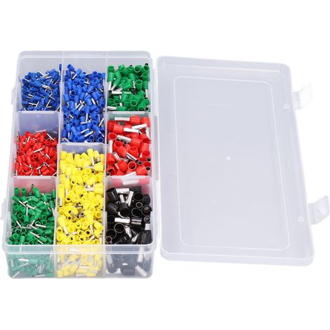 Kit de 2000 embouts à sertir en cuivre isolés PVC pour câbles électriques (1/5)