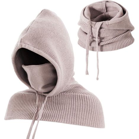 Kapuzenschal 3-in-1 Sturmhaube mit Gesichts- und Nackenwärmer, winddicht, für Damen und Herren (1/5)
