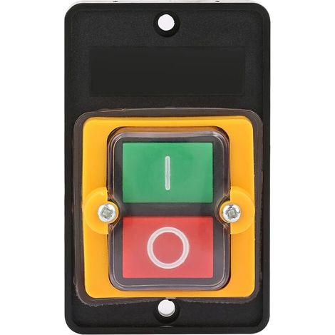 [JAMAIS UTILISÉ]Bouton-poussoir AC220V / 380V 10A Bouton-poussoir Imperméable Bouton Poussoir ON/OFF Utilisé pour Machines Textiles d'Équipement Mécanique