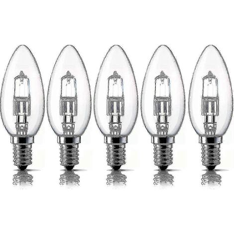 Ampoule halogène E14 SES 28W 2700K blanc chaud à intensité variable, lot de 5 YVL 5 (1/5)