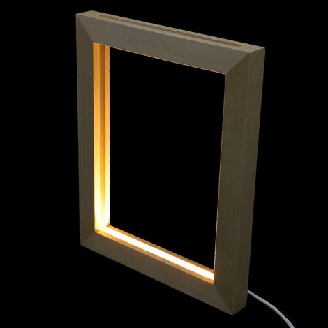 Cadre photo lumineux LED, cadre photo unique en bois, porte-photos élégant