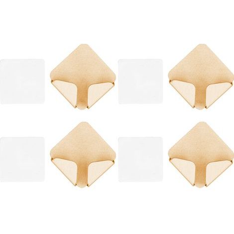 Lot de 4 supports adhésifs sans perçage pour câbles électriques, organiseur de prises murales doré pour maison. (1/5)