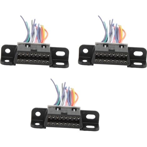 Lot de 3 connecteurs OBD2 femelles 16 broches J1962F, adaptateur de câble de diagnostic pour automobiles (1/5)