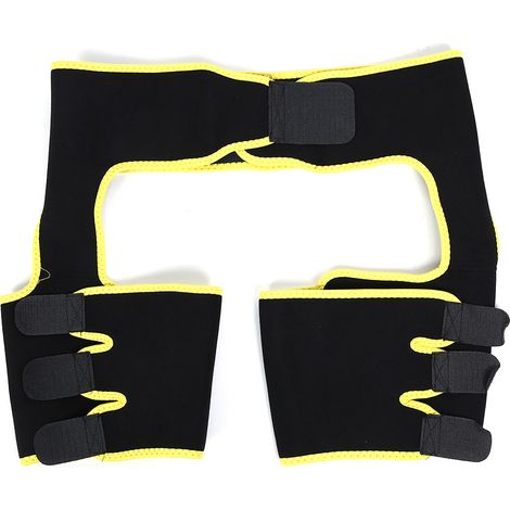 Ceinture amincissante corps jambes taille sculptante brûle-graisse fitness gaine abdominale jaune M (1/5)