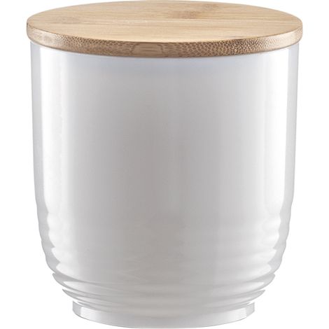 Barattolo per Alimenti in Plastica/Bamb� Bianco