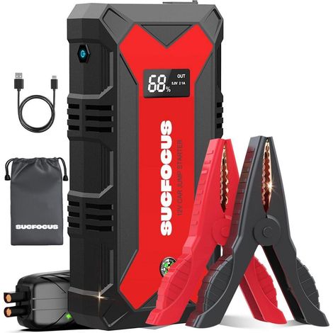 Starthilfe Powerbank 4000A für PKW, 12V Booster mit LED-Lampe & USB Schnellladung (1/5)