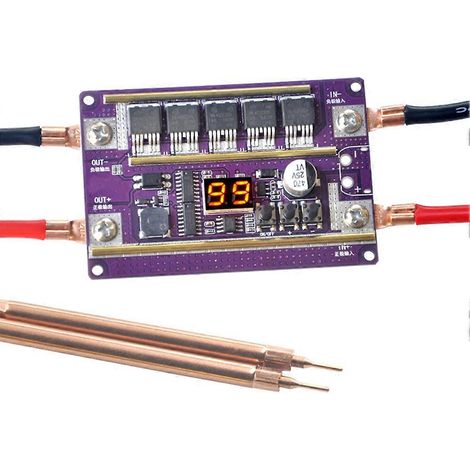 Mini machine à souder par points 0,05-0,2 mm pour bandes de nickel DIY, compatible avec batteries lithium 18650 et 21700, portable et réglable (99 vitesses).