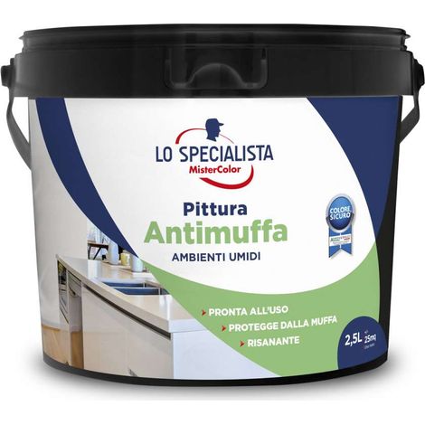 Lo Specialista Pittura Murale Antimuffa - Bianco - 2,5 l (1/3)