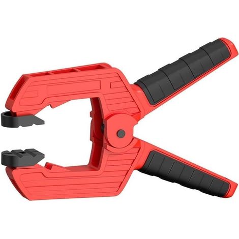 Pince bois, 4", ABS/nylon, rouge, pour menuiserie et collage (1/5)