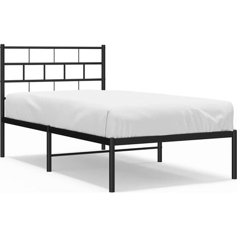 Maison Exclusive - Giroletto con Testiera Metallo Nero 100x200 cm (1/5)