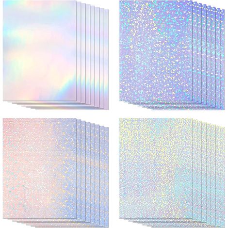 32 Feuilles De Film Adhésif transParent 210 x 297mm Autocollant Transparent Papier Holographique Plastifieuse A4 Autocollant Transparent, Papier Feuille (1/5)