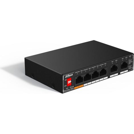 SWITCH IT DAHUA DH-SG1006P 6-PORT UNMANAGED DESKTOP GIGABIT SWITCH 4-PORT POE