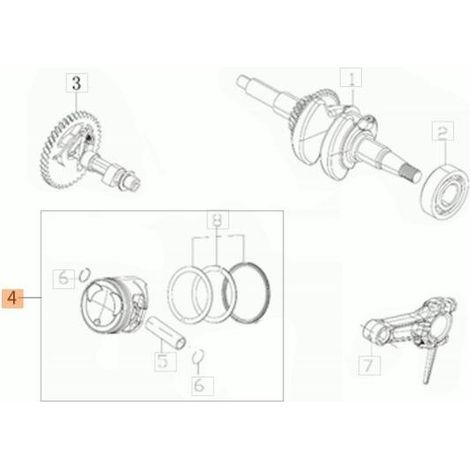 KIT DE PISTÓN ORIGINAL EMAK L66151845