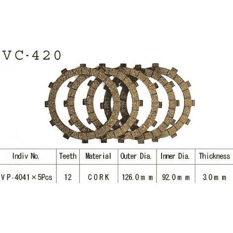 Kit Disques d'Embrayage Garnis Ke125 A 76-83 (1/2)