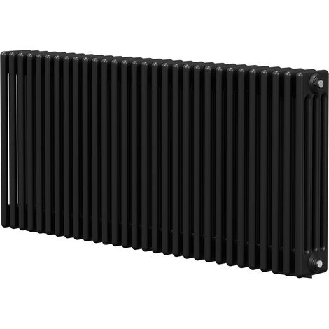 Colore Colosseum Matt Black 600mm x 1340mm Quadruple Panel Radiator (1/5)