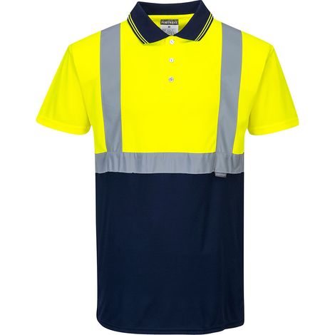 Bicolor Polo Farbe: Gelb/marine Größe M - Portwest