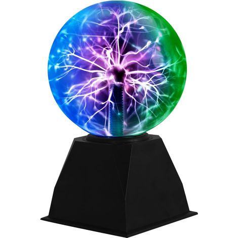 COMELY Palla plasma magica pheashine Effetto elettrico statico Effetto tattile Sfera di plasma da lampada per bambini Decorazione natalizia da 6 pollici (3 colori vibranti) (1/5)