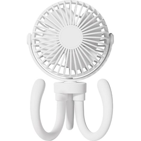 Ventilateur personnel en forme de pieuvre, ventilateur portable rechargeable, ventilateur pour poussette pour l'été chaud (1/4)