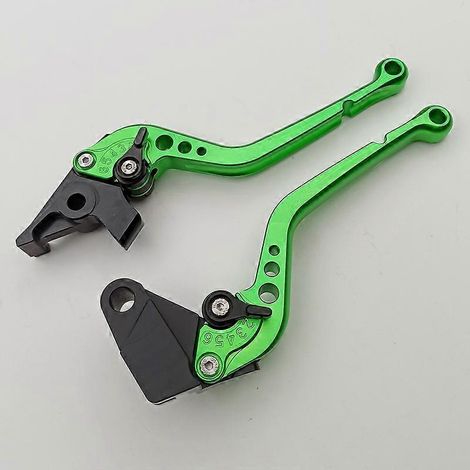 Poignée de frein, d'embrayage et de klaxon modifiée ER6N pour Kawasaki Ninja 400R 2011 (tige longue verte) (1/5)