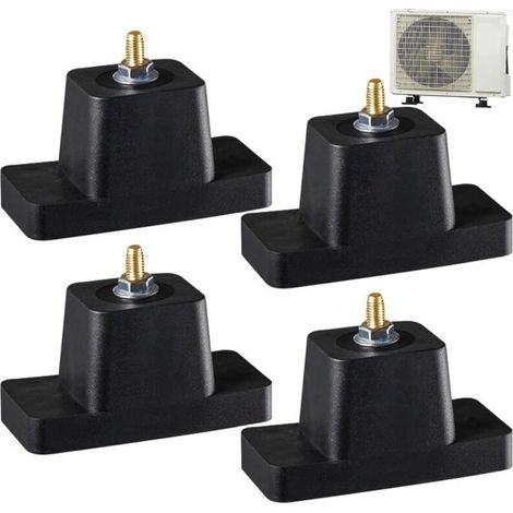 CSPARKV 4 pièces de Support en Caoutchouc Climatiseur Amortisseur de Vibrations en Caoutchouc, Climatiseur Socle d'amortissement pour Climatiseur Unité Extérieure (1/5)