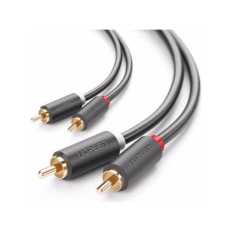 Cable 2x RCA (Cinch) a 2x RCA (Cinch) ugreen AV104 2m (negro)