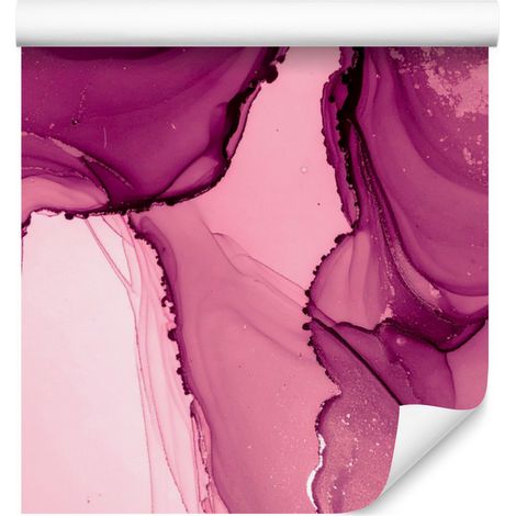 Papier peint violet encre, rose poudré, rose et bordeaux 50x1000 cm (1/5)