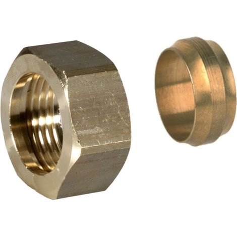 Resideo Anschlussverschraubung F-C Schneidring 22mm, 1 1/8x14, konisch dichtend, ASV-CS-20-F-C