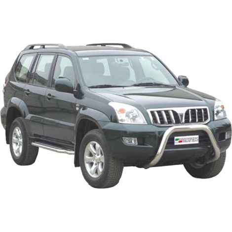 Pare-buffle Avant pour Toyota Land Cruiser KDJ120 2003-2008 76 mm en Acier Gris (1/5)