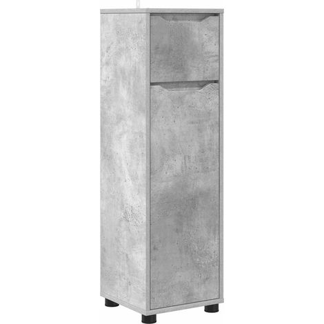Maison Exclusive - Mobile da Bagno con cassetto Grigio cemento 30,5 x 30 x 101 cm (1/5)
