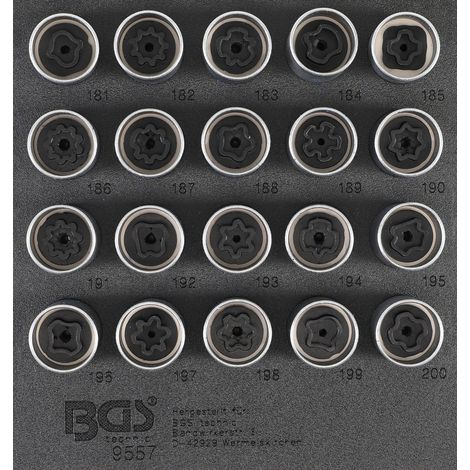 BGS Set di attrezzi antifurto per Opel, 20 pezzi
